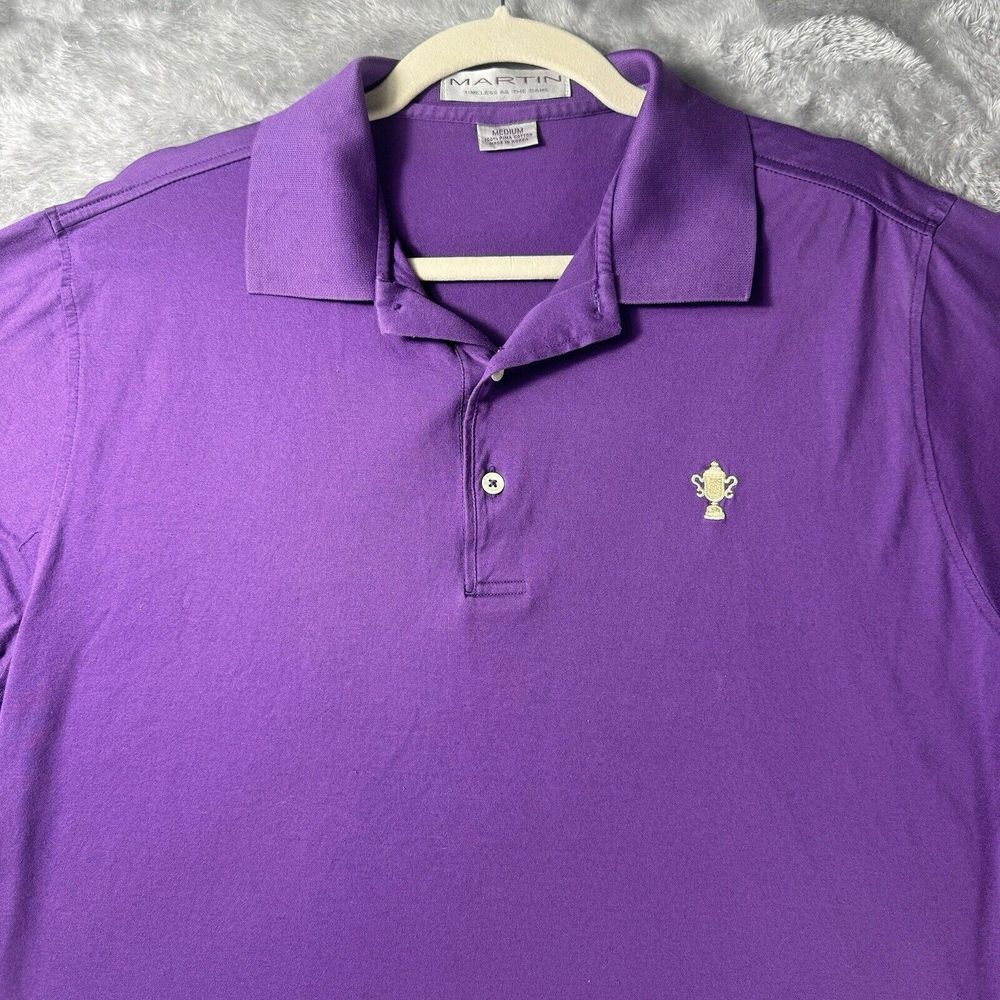 Martin Pima Cotton The Honors Course Golf Polo Shirt‎ Mens XL Purple Royal